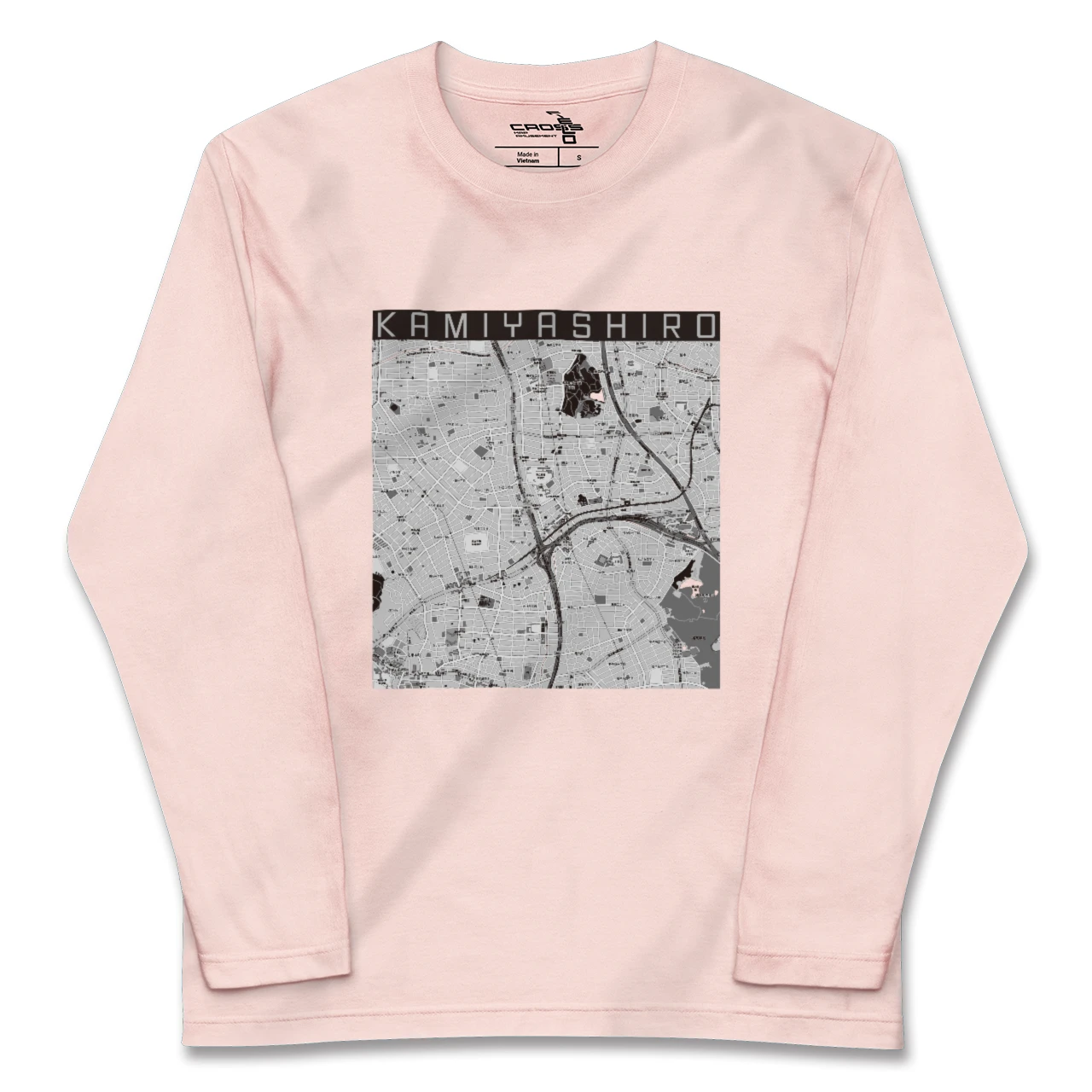 【上社(愛知県)】地図柄ロングスリーブTシャツ