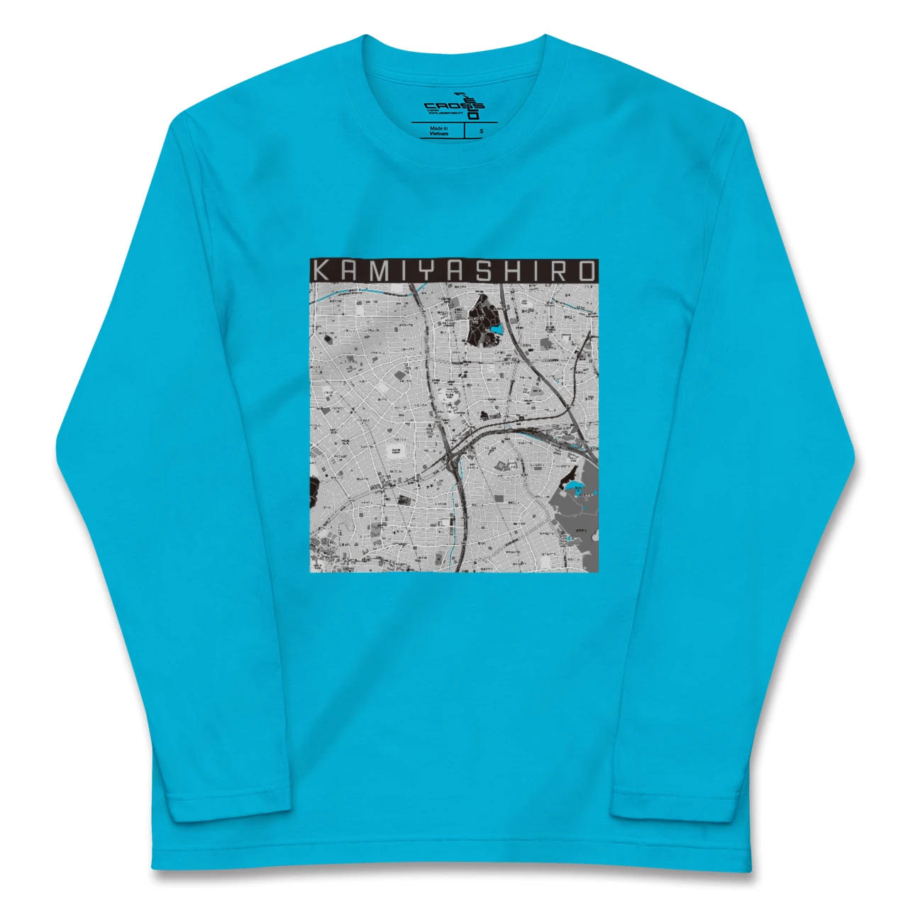 【上社(愛知県)】地図柄ロングスリーブTシャツ