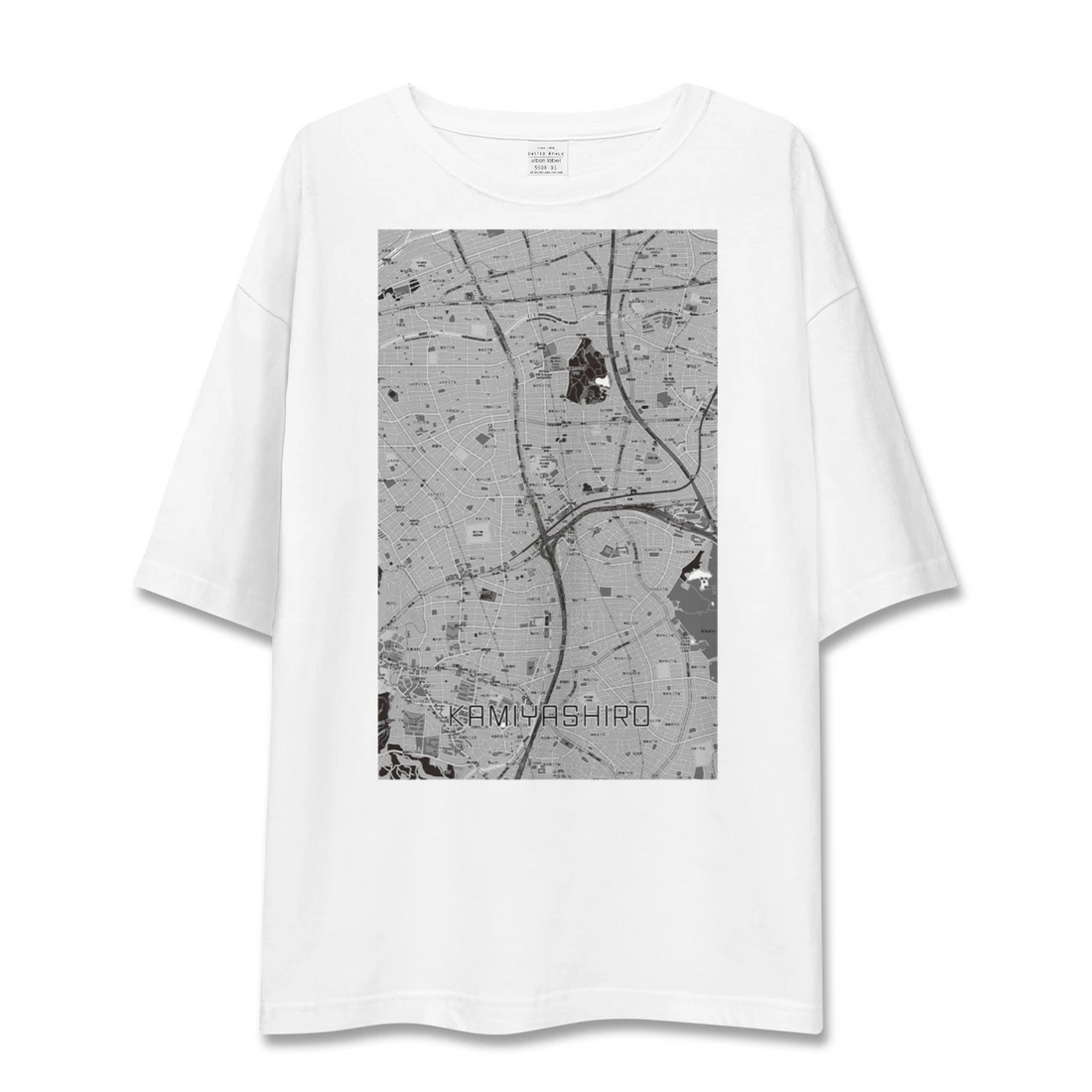 【上社(愛知県)】地図柄ビッグシルエットTシャツ