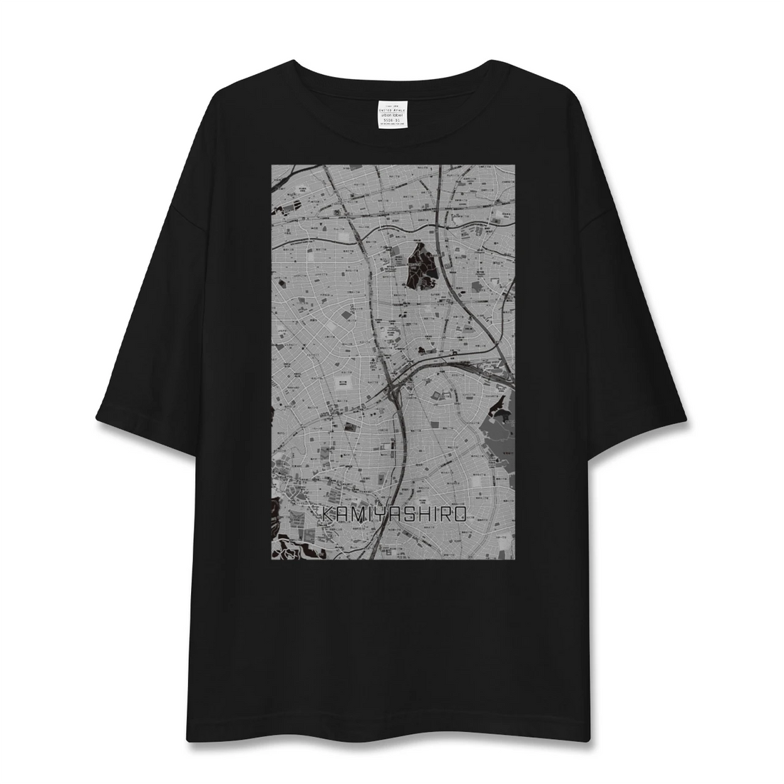 【上社(愛知県)】地図柄ビッグシルエットTシャツ