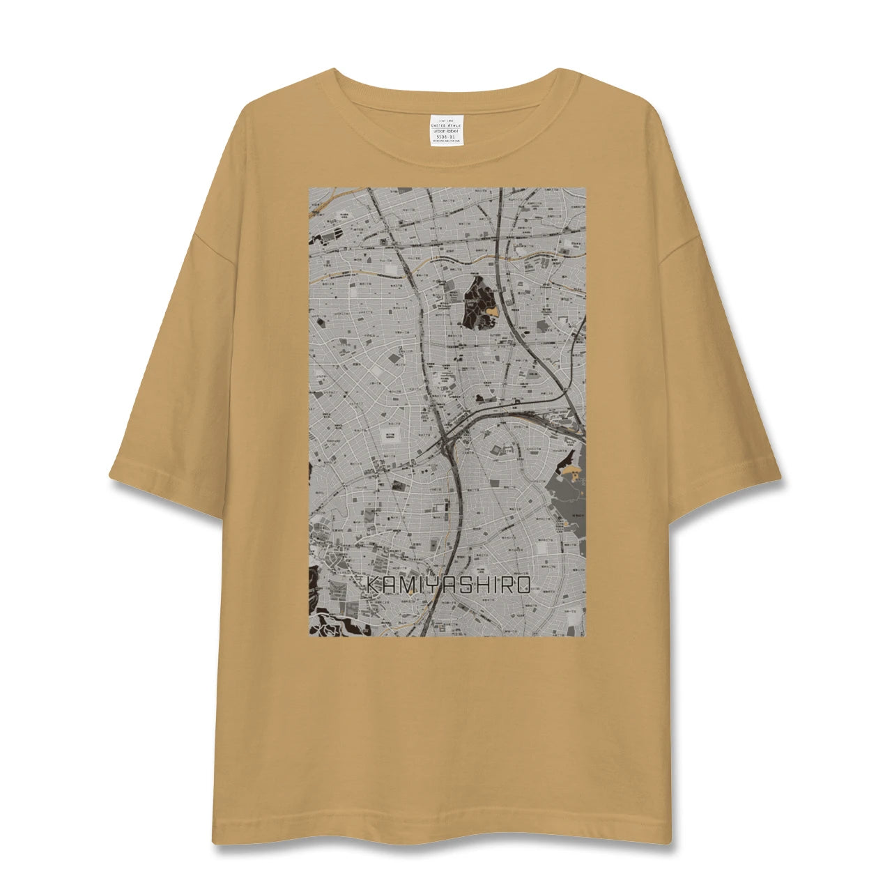 【上社(愛知県)】地図柄ビッグシルエットTシャツ
