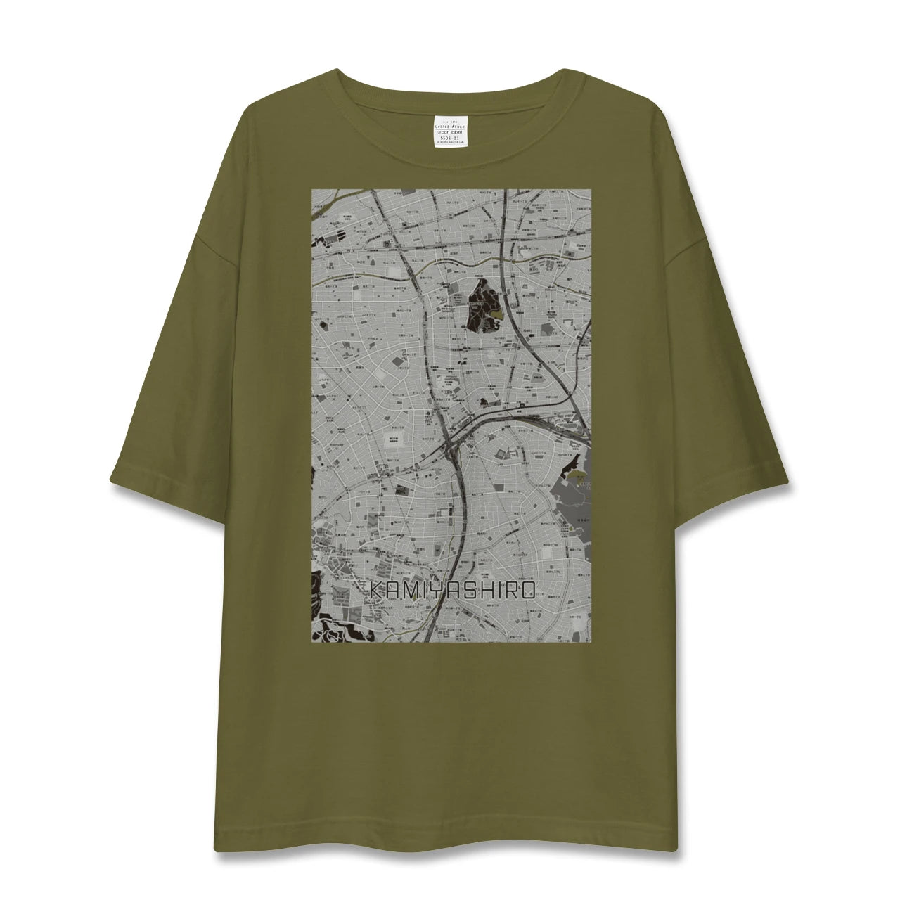 【上社(愛知県)】地図柄ビッグシルエットTシャツ