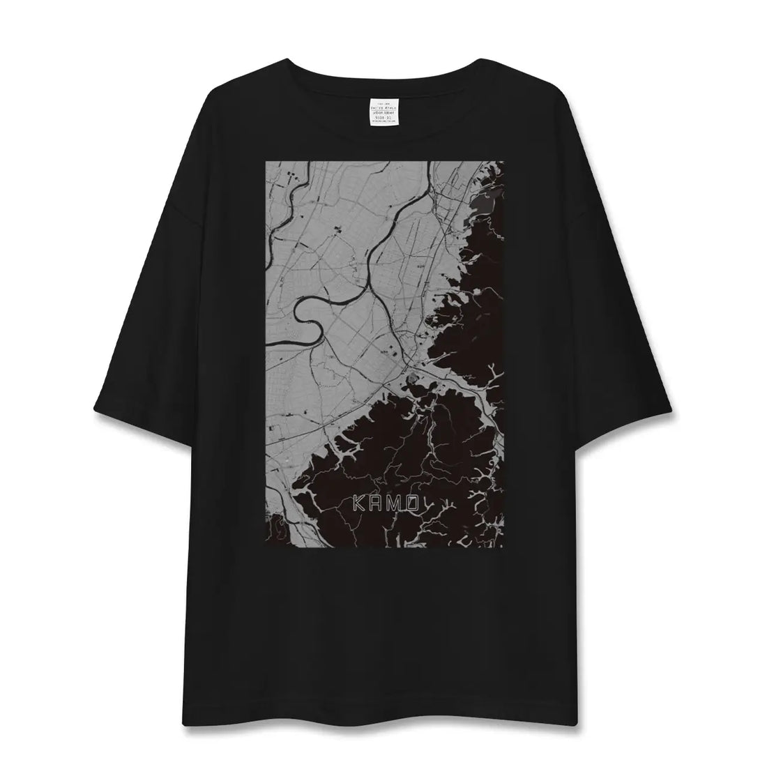 【加茂(新潟県)】地図柄ビッグシルエットTシャツ