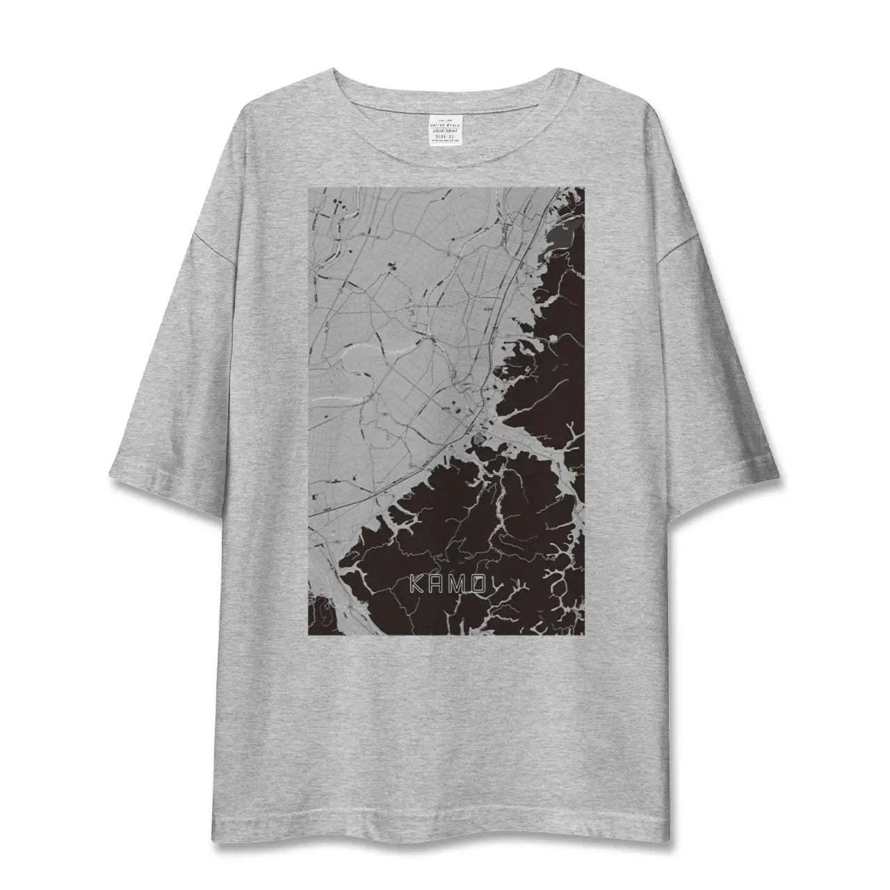 【加茂(新潟県)】地図柄ビッグシルエットTシャツ