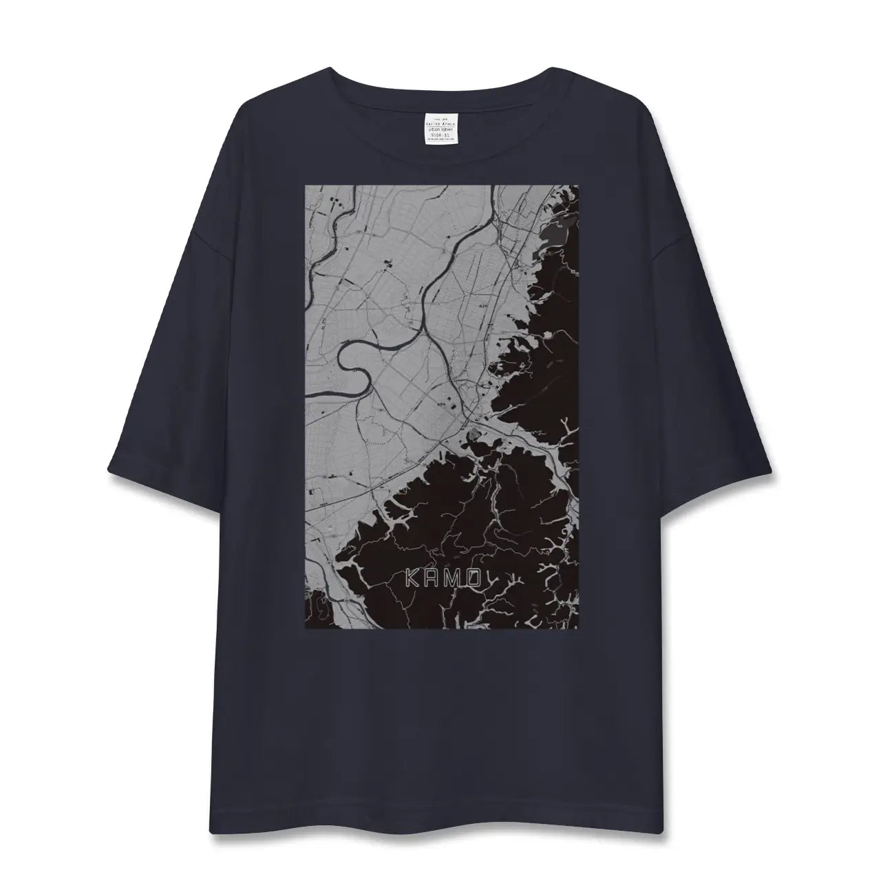 【加茂(新潟県)】地図柄ビッグシルエットTシャツ