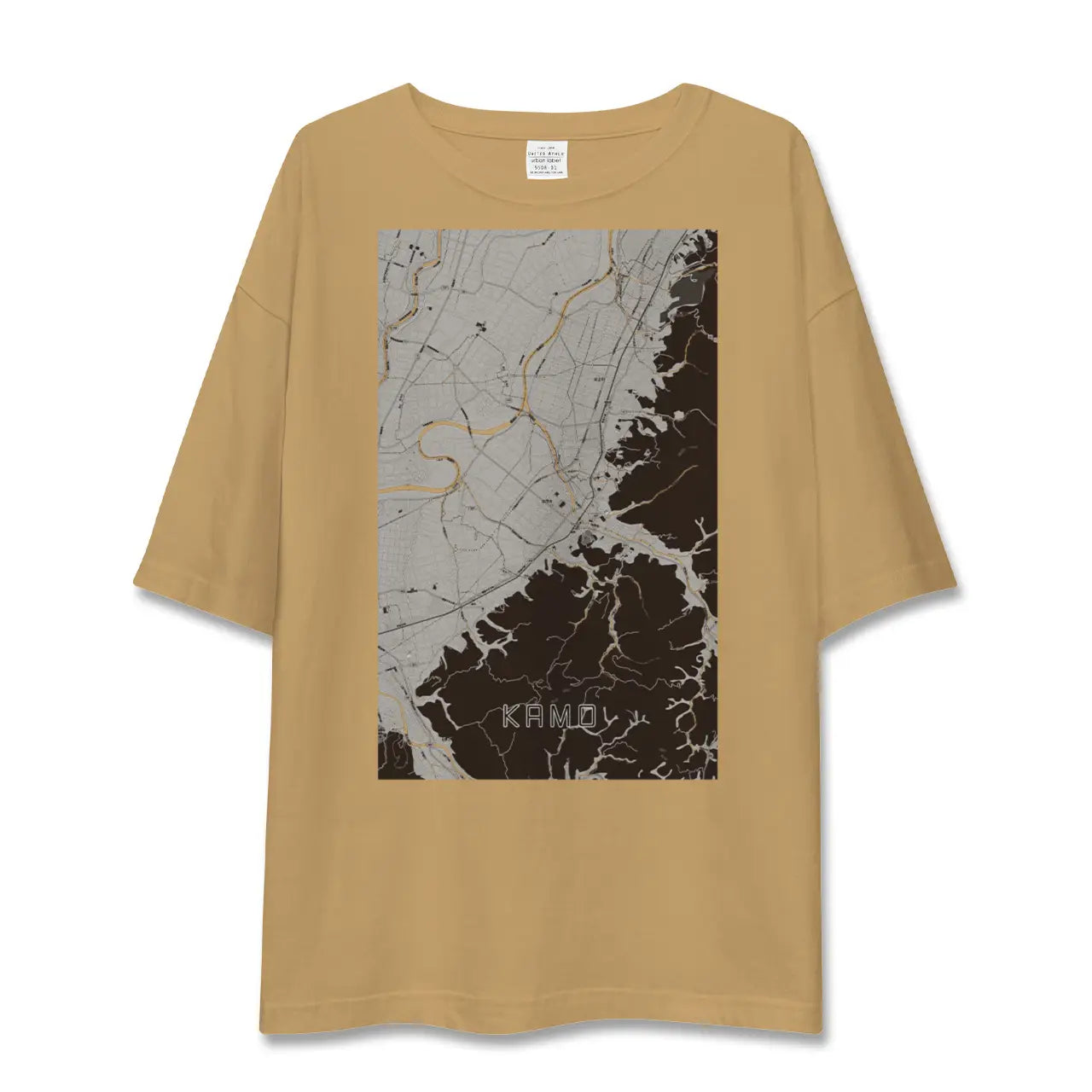【加茂(新潟県)】地図柄ビッグシルエットTシャツ