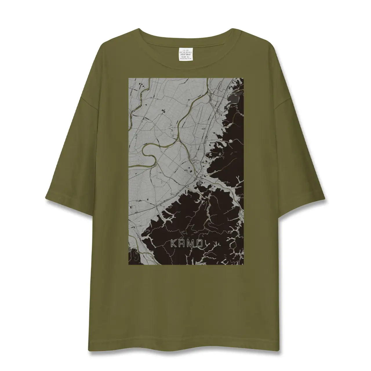 【加茂(新潟県)】地図柄ビッグシルエットTシャツ