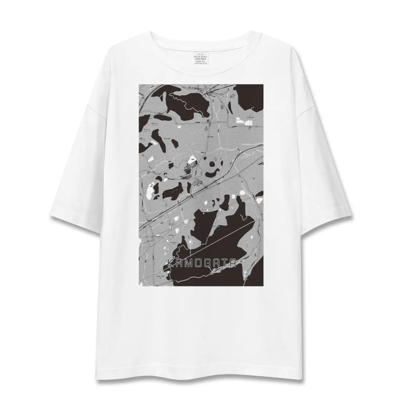 【鴨方(岡山県)】地図柄ビッグシルエットTシャツ