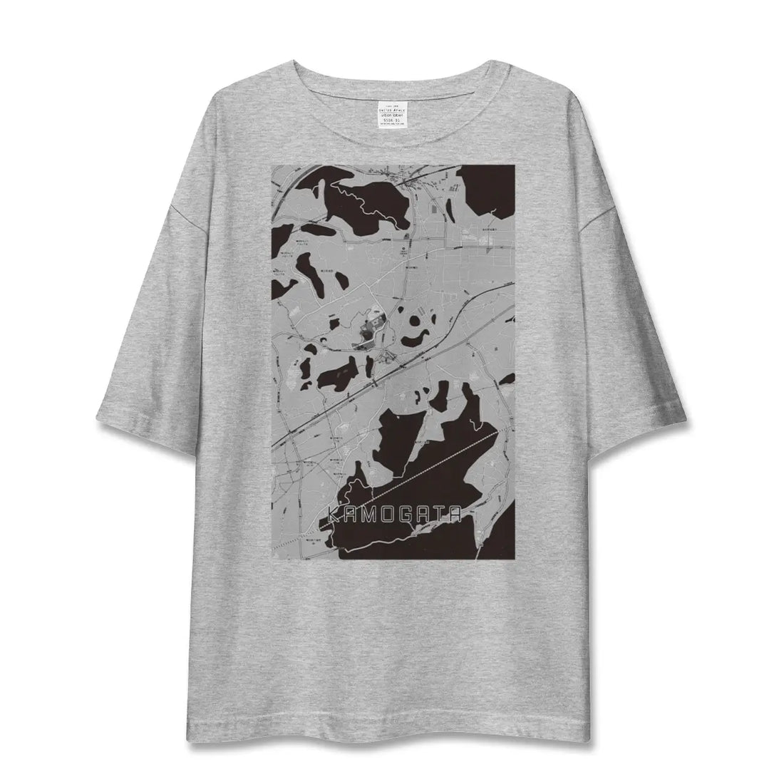 【鴨方(岡山県)】地図柄ビッグシルエットTシャツ