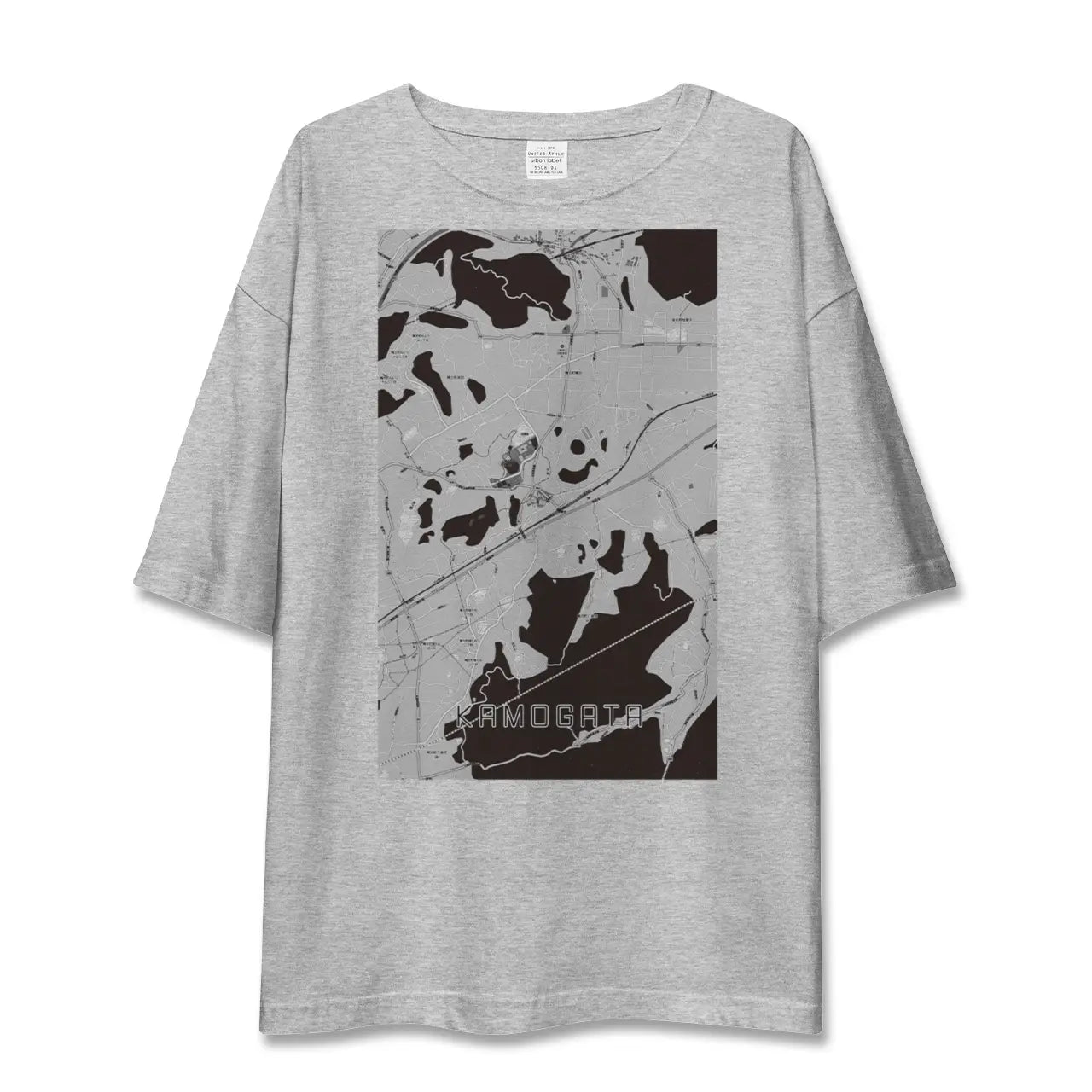 【鴨方(岡山県)】地図柄ビッグシルエットTシャツ
