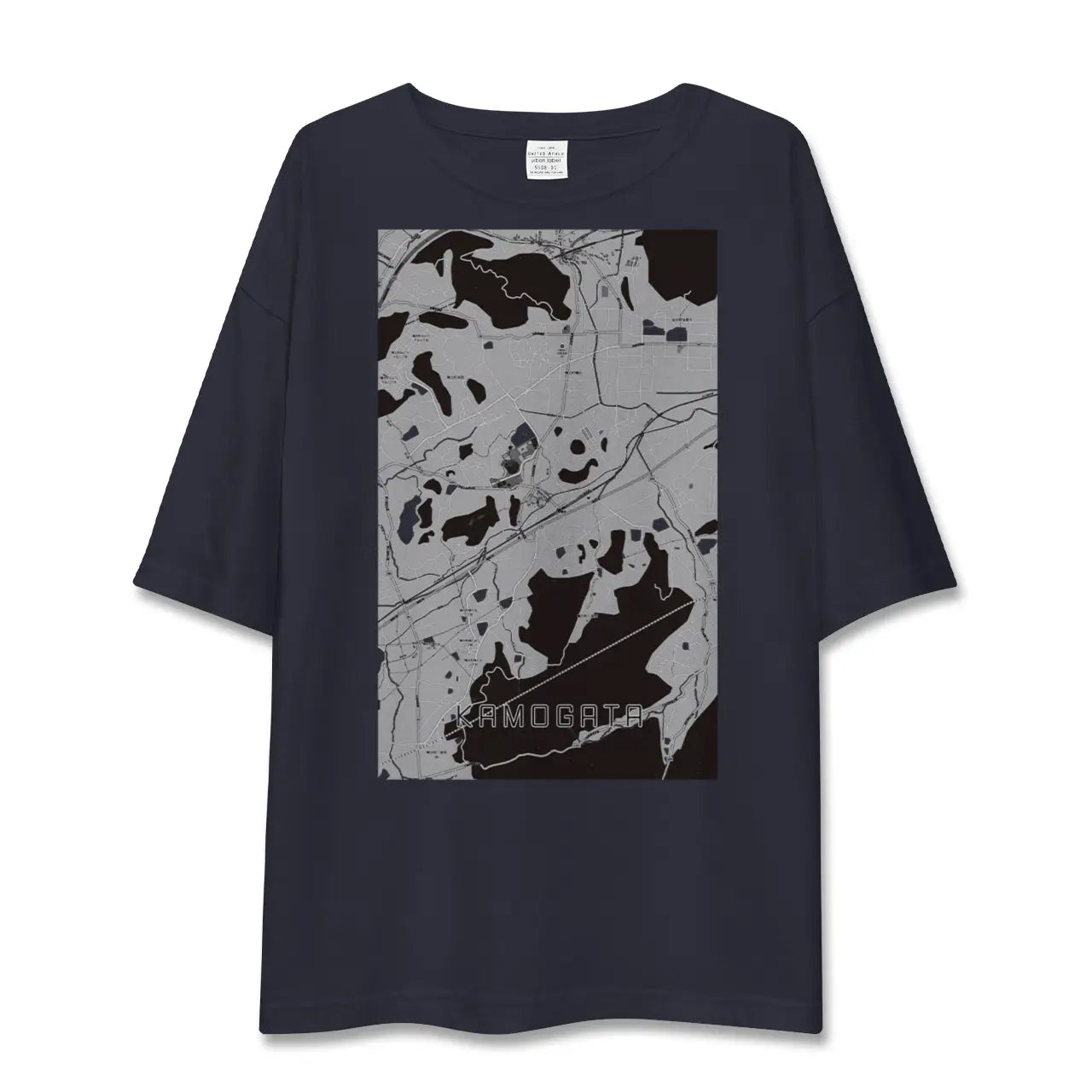 【鴨方(岡山県)】地図柄ビッグシルエットTシャツ