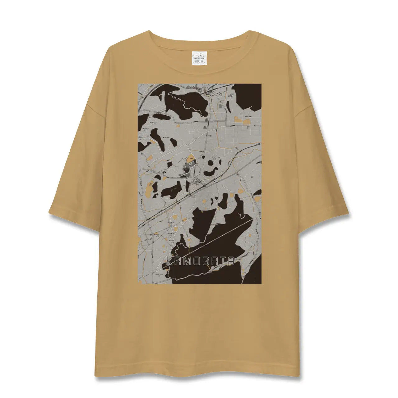 【鴨方(岡山県)】地図柄ビッグシルエットTシャツ