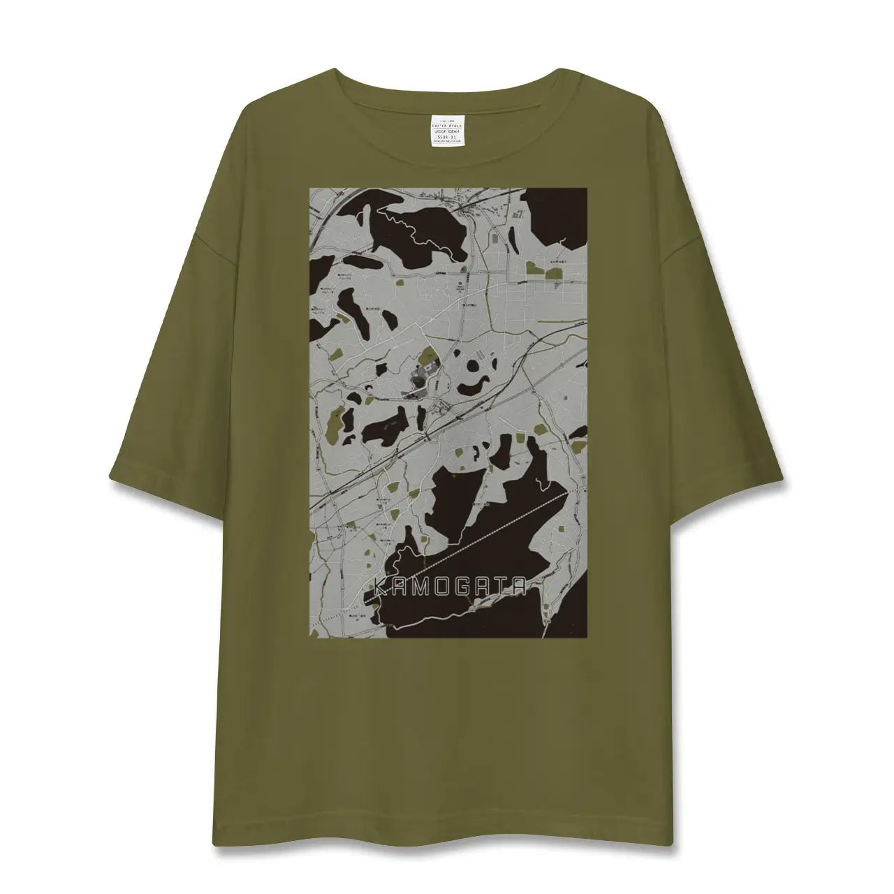 【鴨方(岡山県)】地図柄ビッグシルエットTシャツ