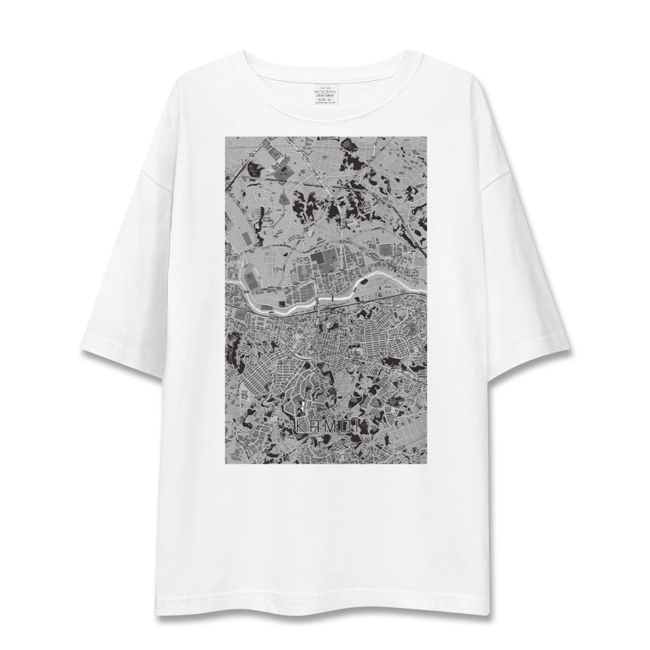 【鴨居(神奈川県)】地図柄ビッグシルエットTシャツ