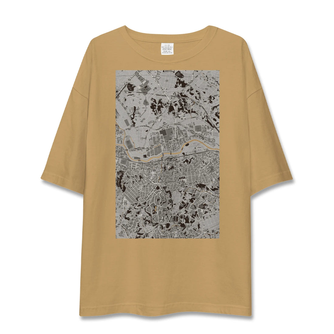 【鴨居(神奈川県)】地図柄ビッグシルエットTシャツ