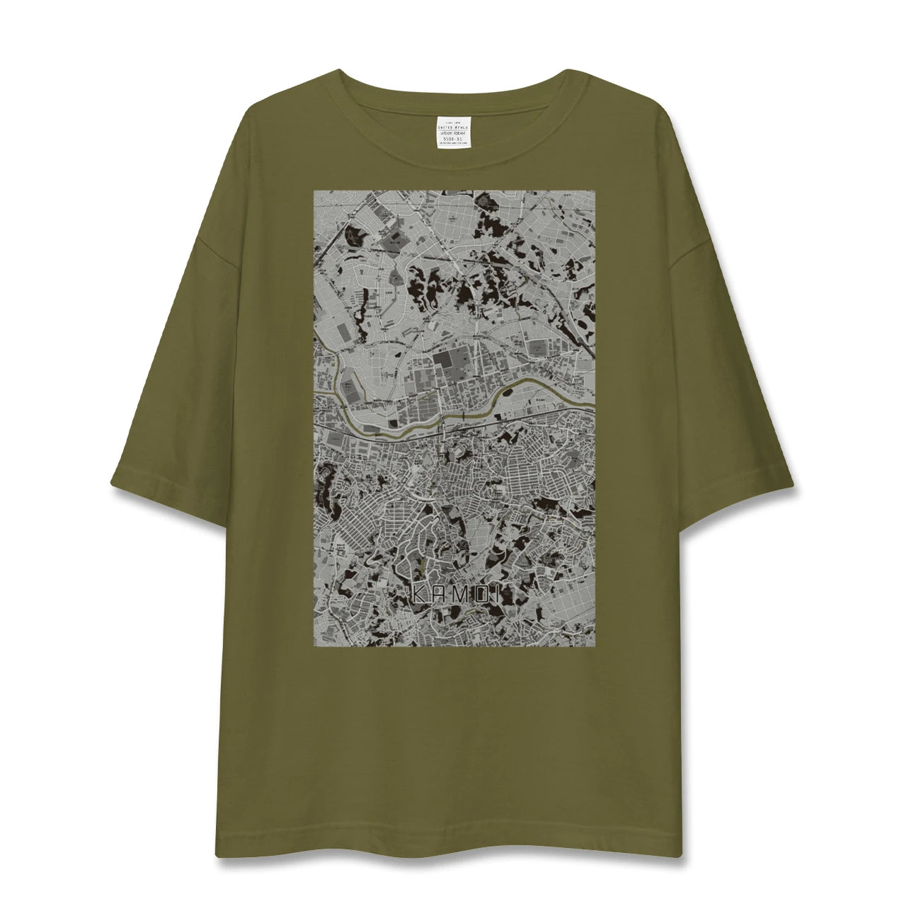 【鴨居(神奈川県)】地図柄ビッグシルエットTシャツ