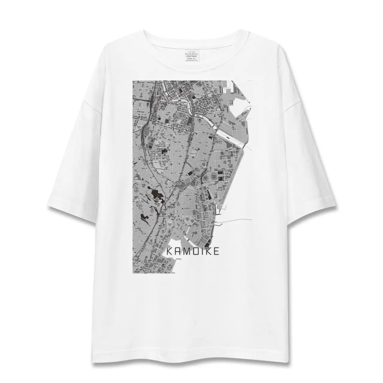 【鴨池(鹿児島県)】地図柄ビッグシルエットTシャツ