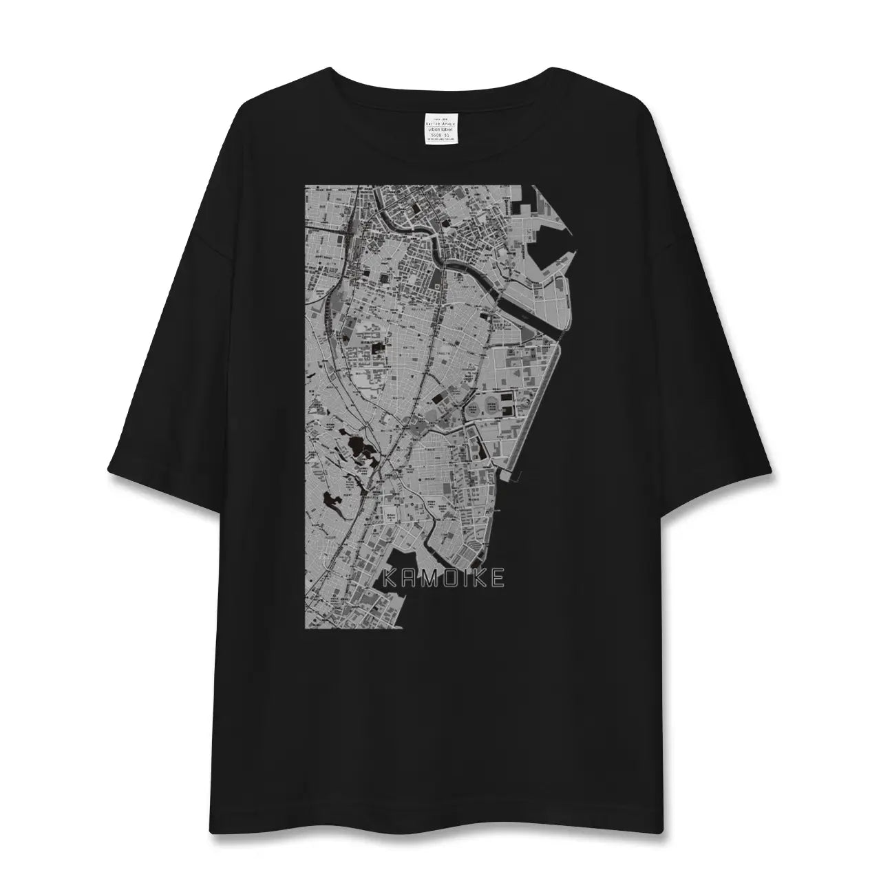 【鴨池(鹿児島県)】地図柄ビッグシルエットTシャツ