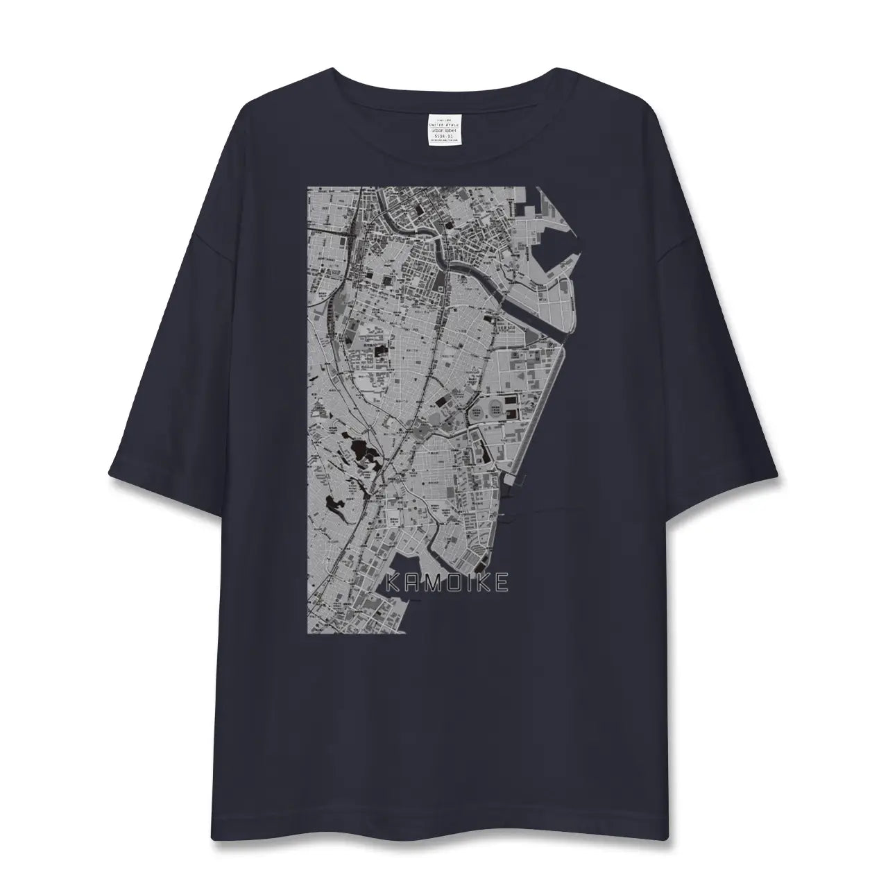【鴨池(鹿児島県)】地図柄ビッグシルエットTシャツ