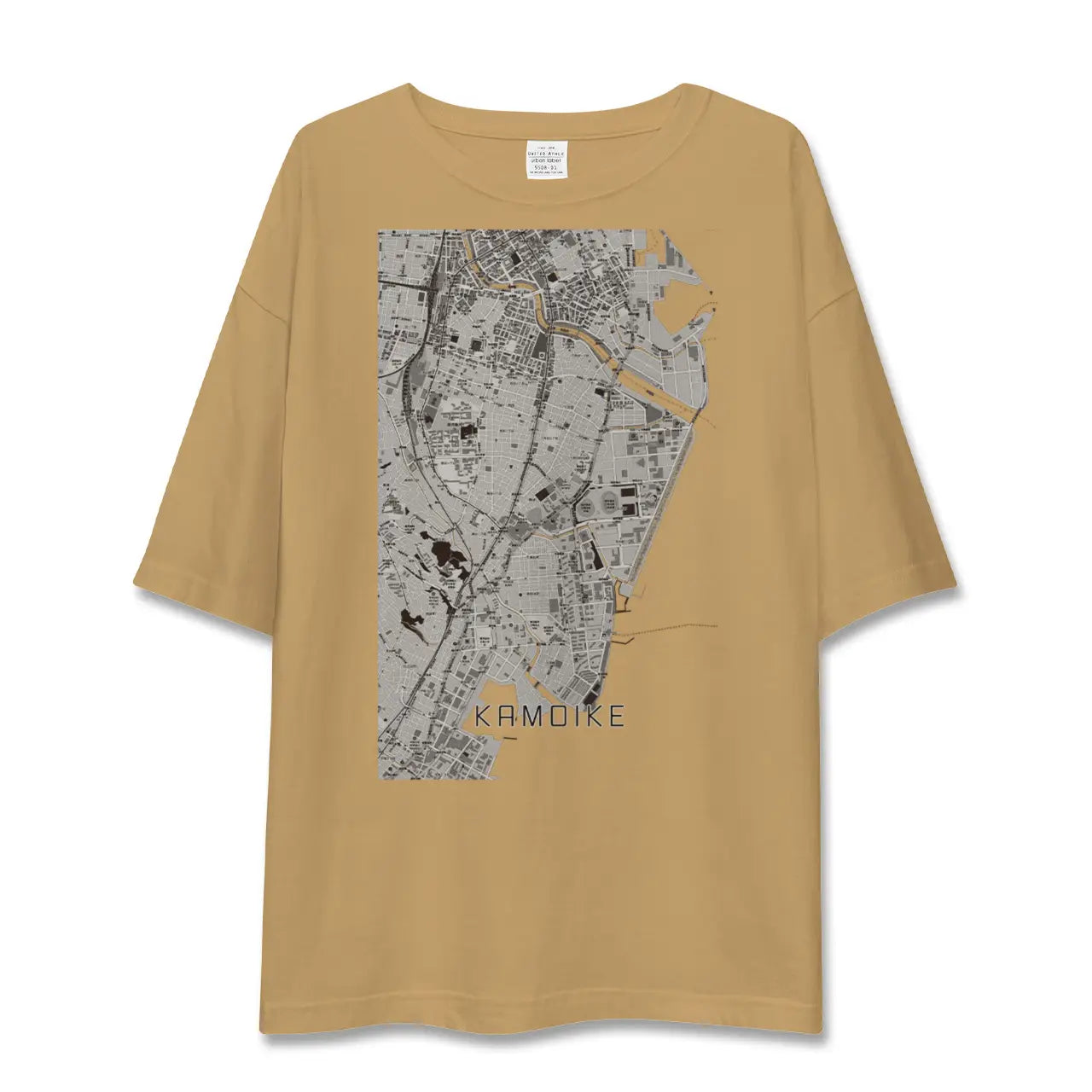 【鴨池(鹿児島県)】地図柄ビッグシルエットTシャツ