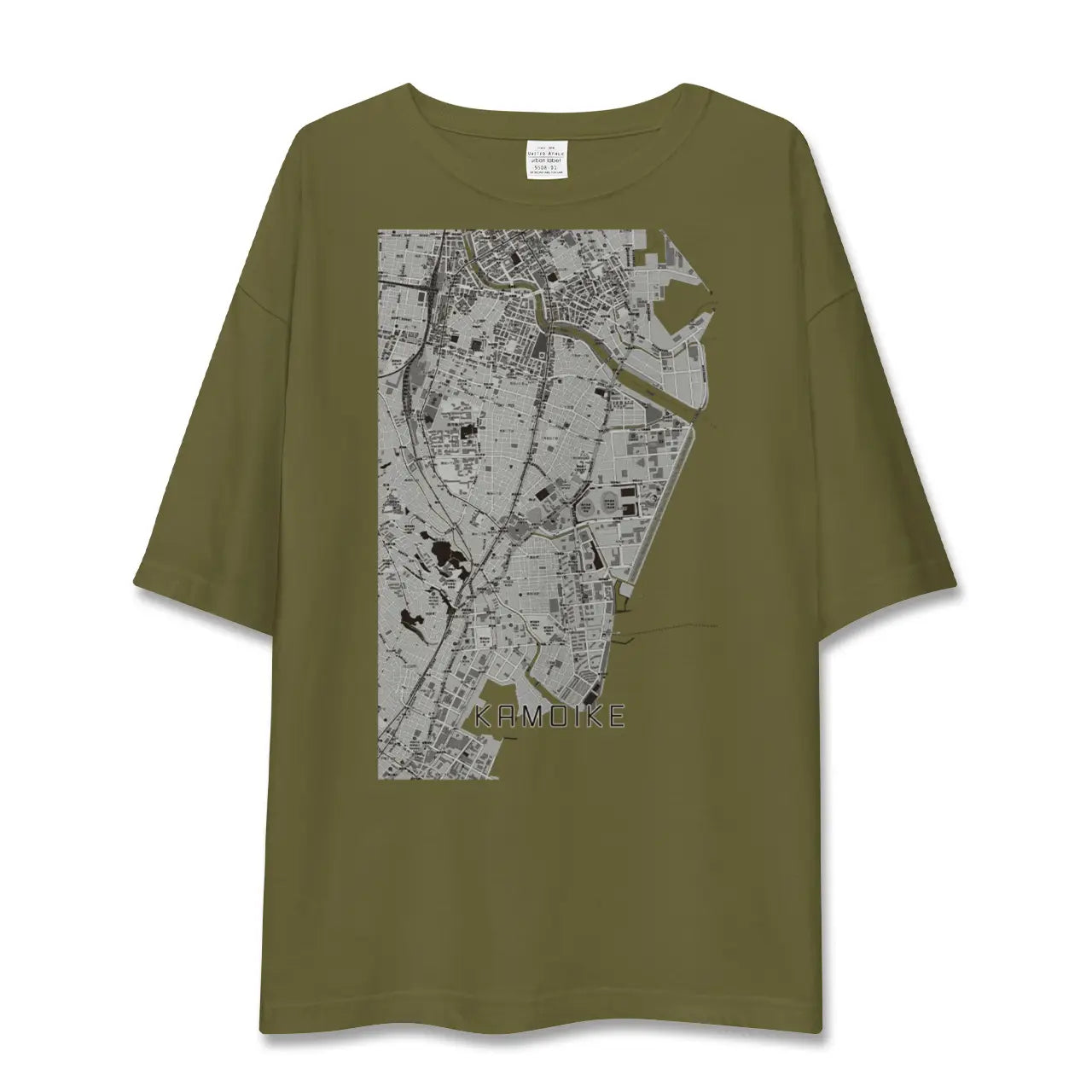 【鴨池(鹿児島県)】地図柄ビッグシルエットTシャツ