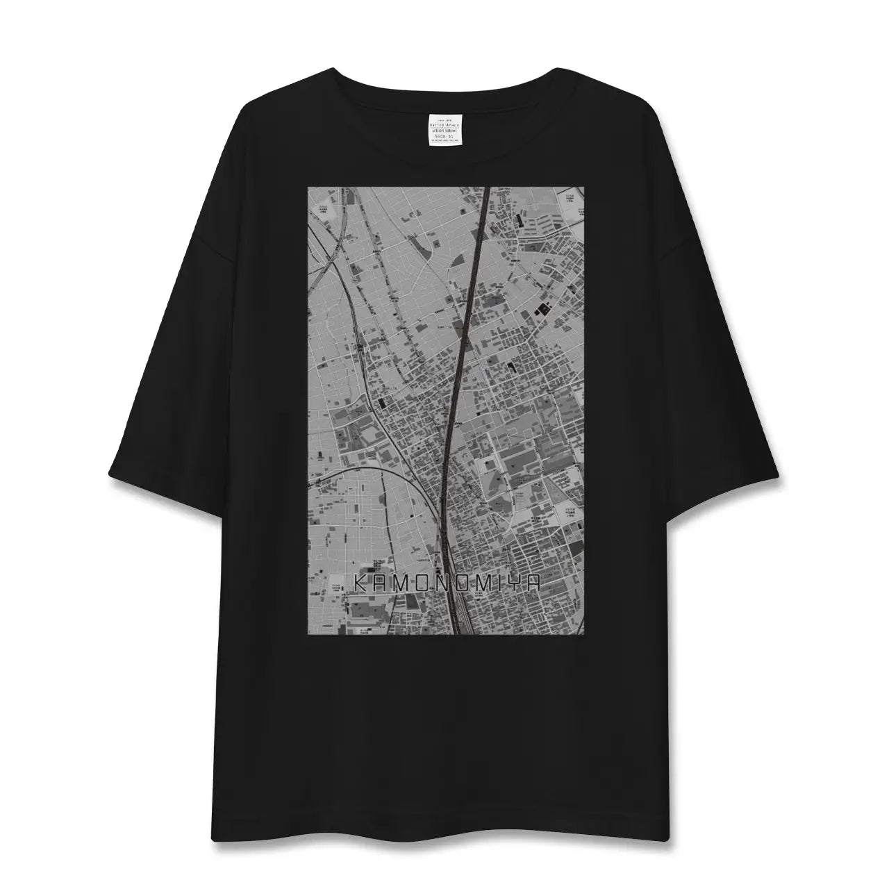 【加茂宮(埼玉県)】地図柄ビッグシルエットTシャツ