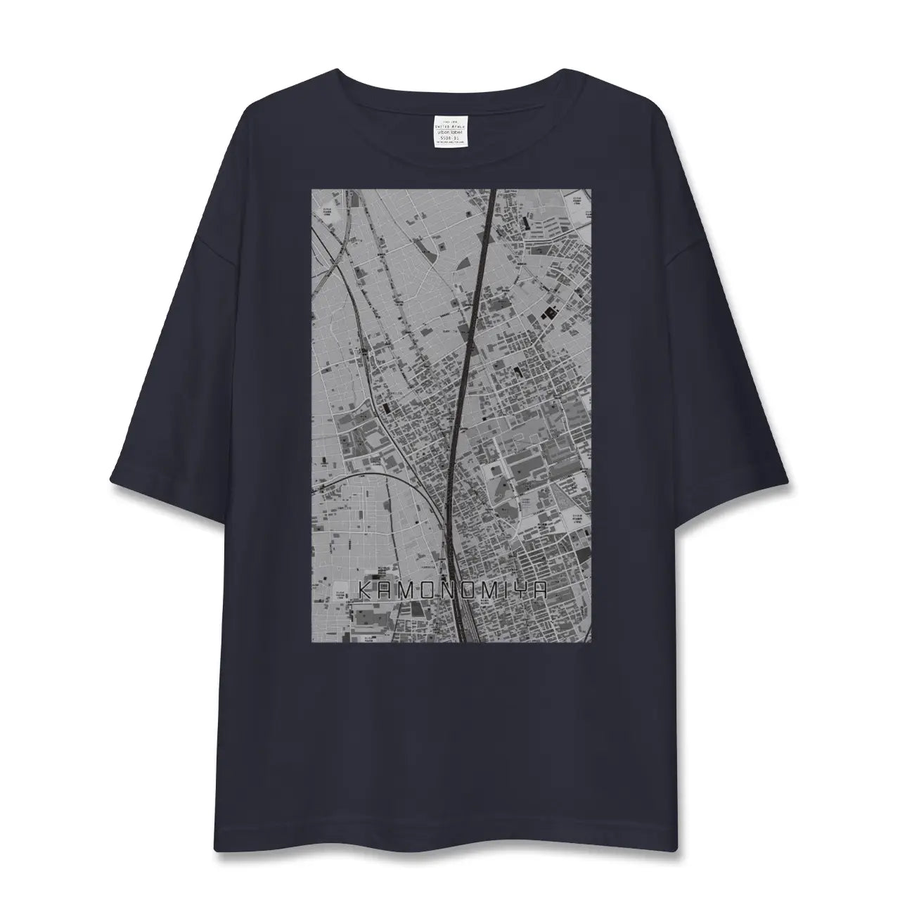 【加茂宮(埼玉県)】地図柄ビッグシルエットTシャツ