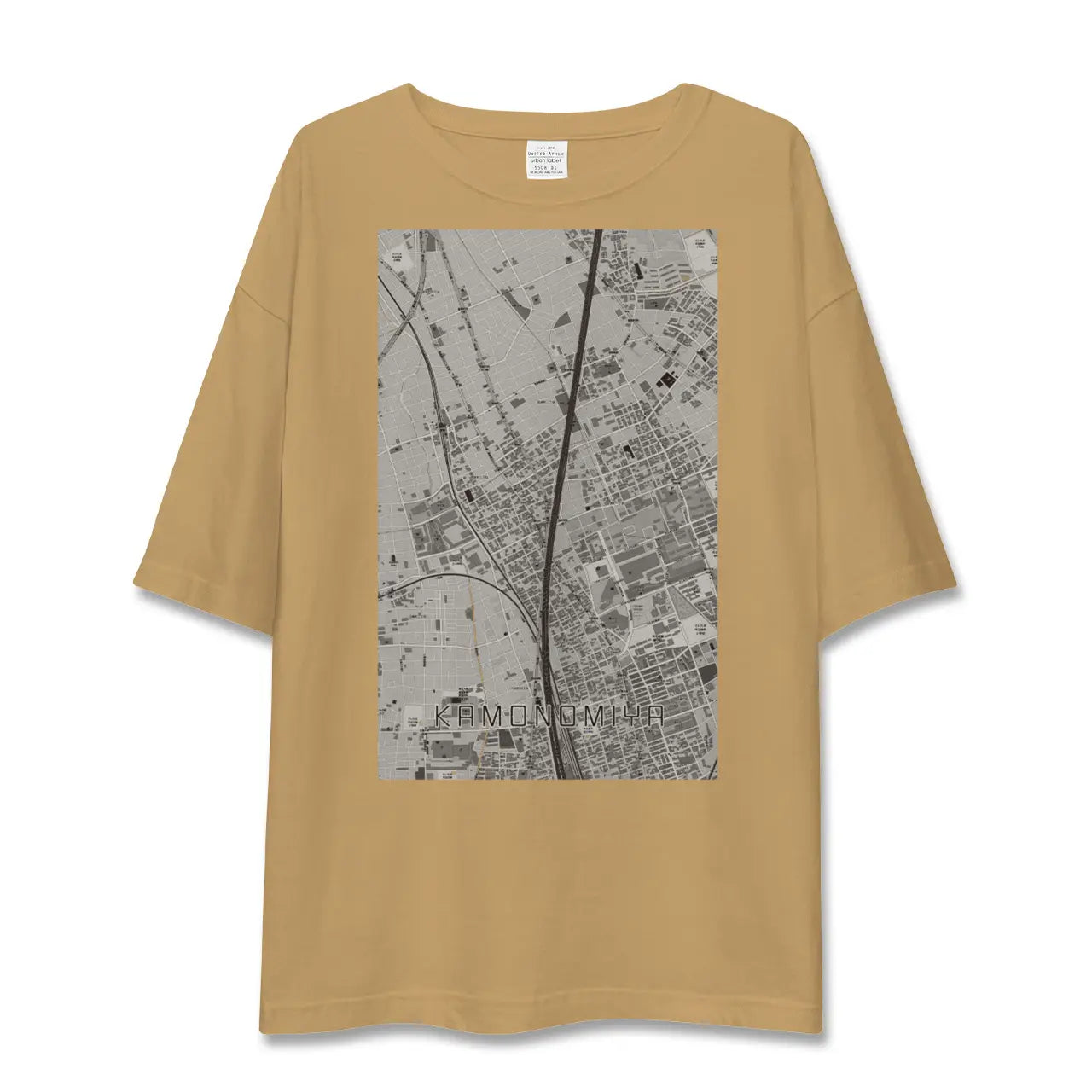 【加茂宮(埼玉県)】地図柄ビッグシルエットTシャツ