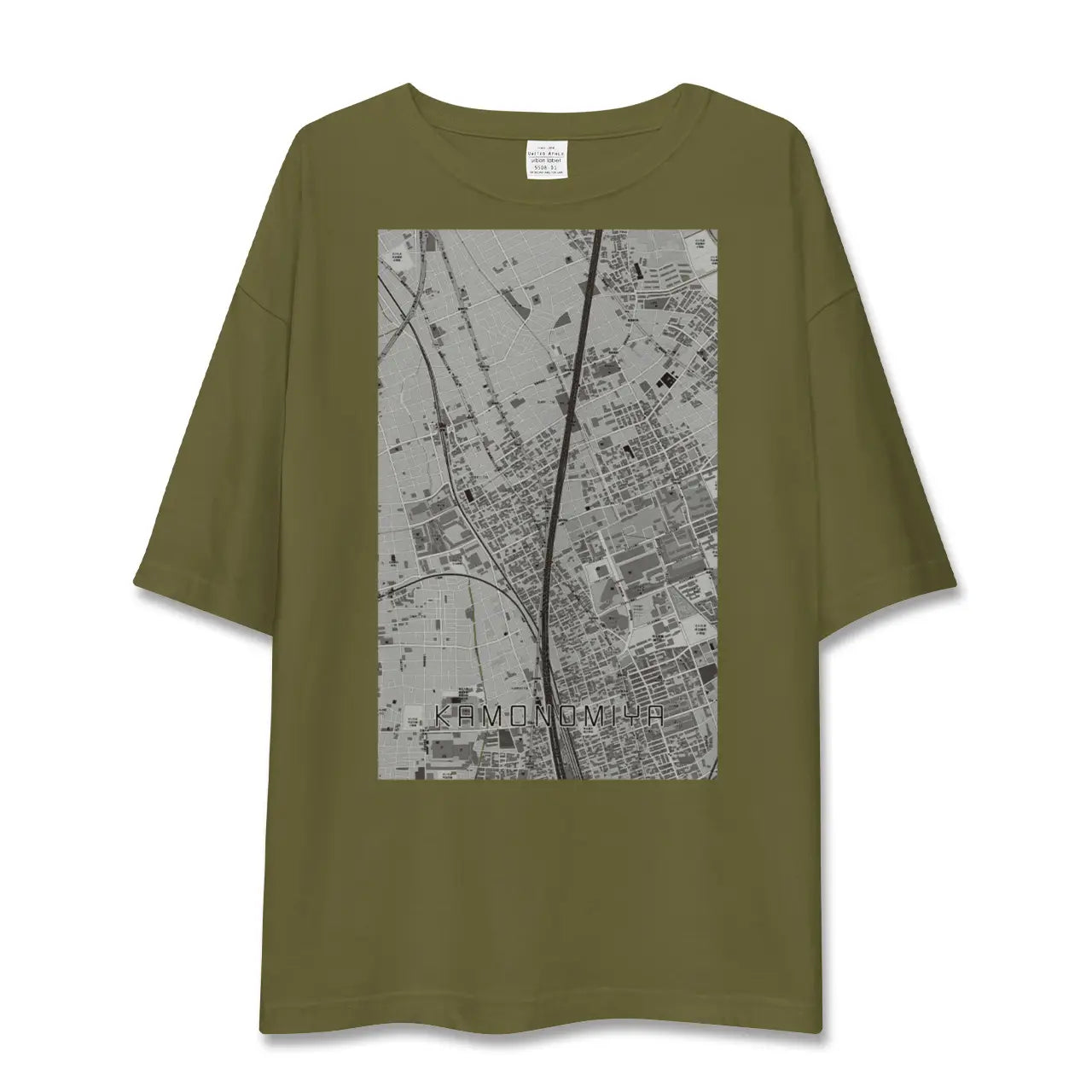 【加茂宮(埼玉県)】地図柄ビッグシルエットTシャツ