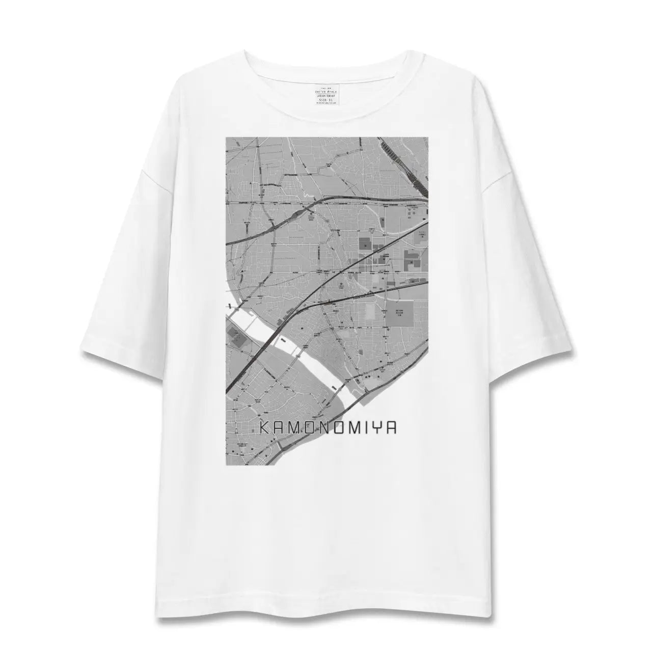 【鴨宮(神奈川県)】地図柄ビッグシルエットTシャツ