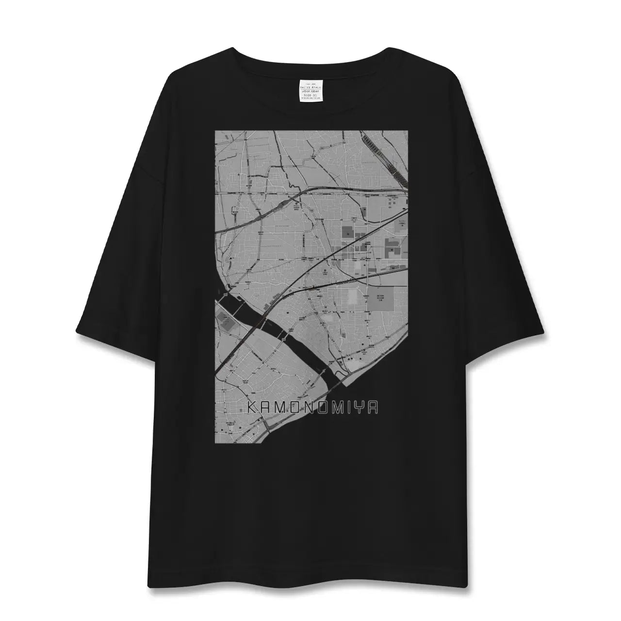 【鴨宮(神奈川県)】地図柄ビッグシルエットTシャツ