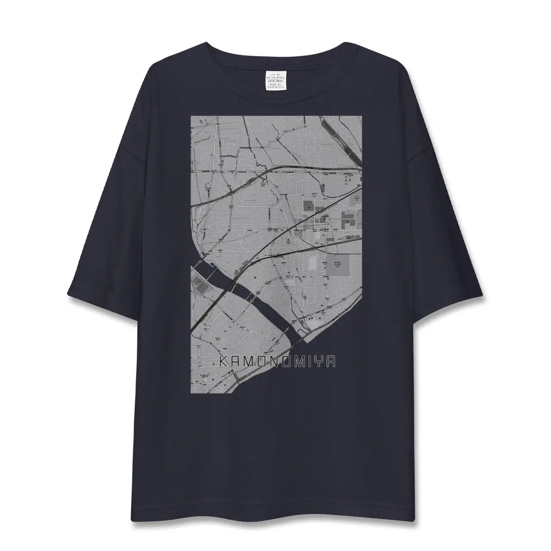 【鴨宮(神奈川県)】地図柄ビッグシルエットTシャツ