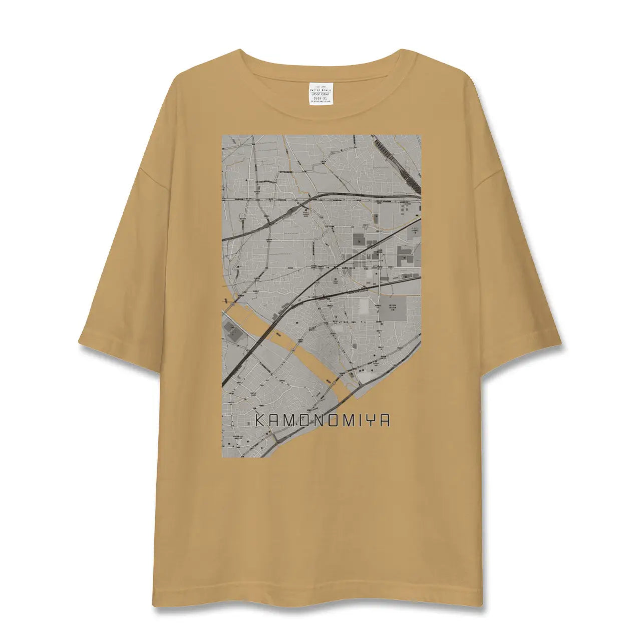 【鴨宮(神奈川県)】地図柄ビッグシルエットTシャツ