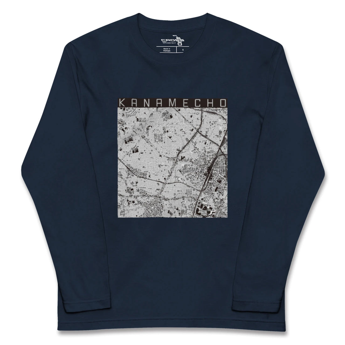 【要町(東京都)】地図柄ロングスリーブTシャツ