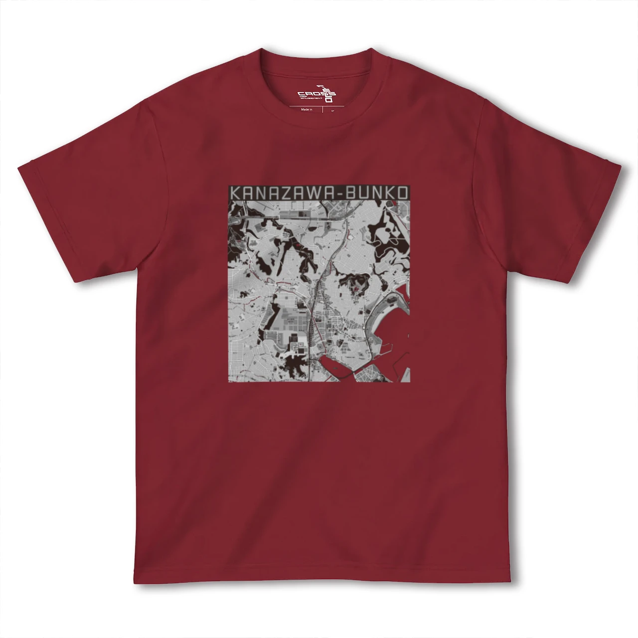 【金沢文庫(神奈川県)】地図柄ヘビーウェイトTシャツ