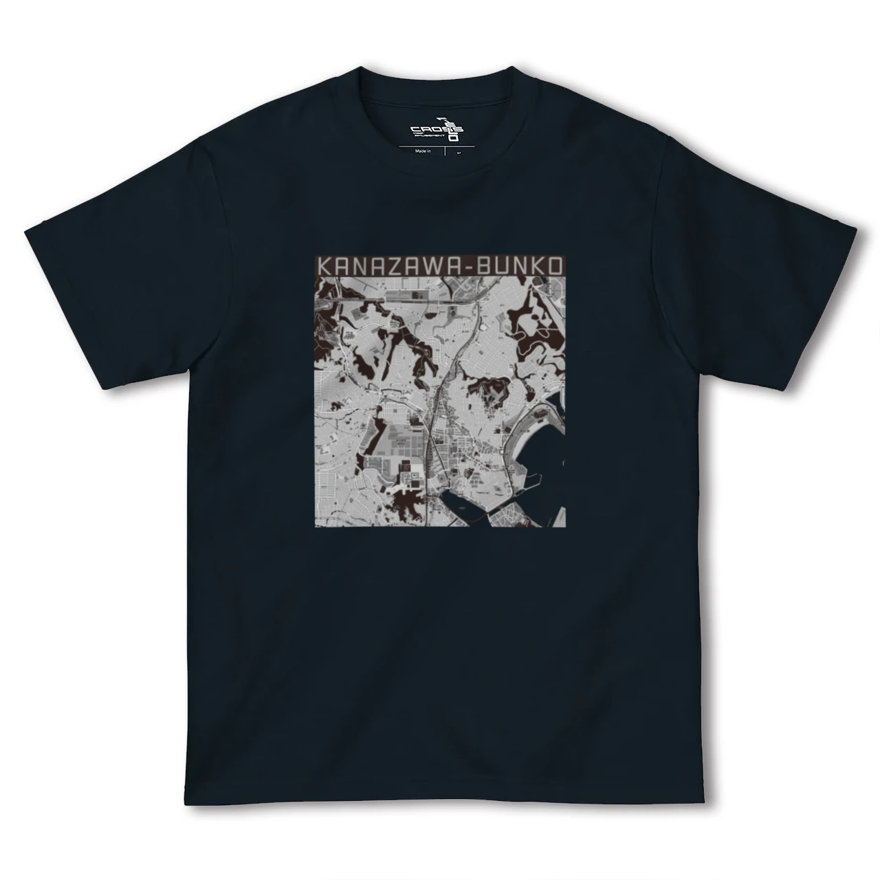 【金沢文庫(神奈川県)】地図柄ヘビーウェイトTシャツ