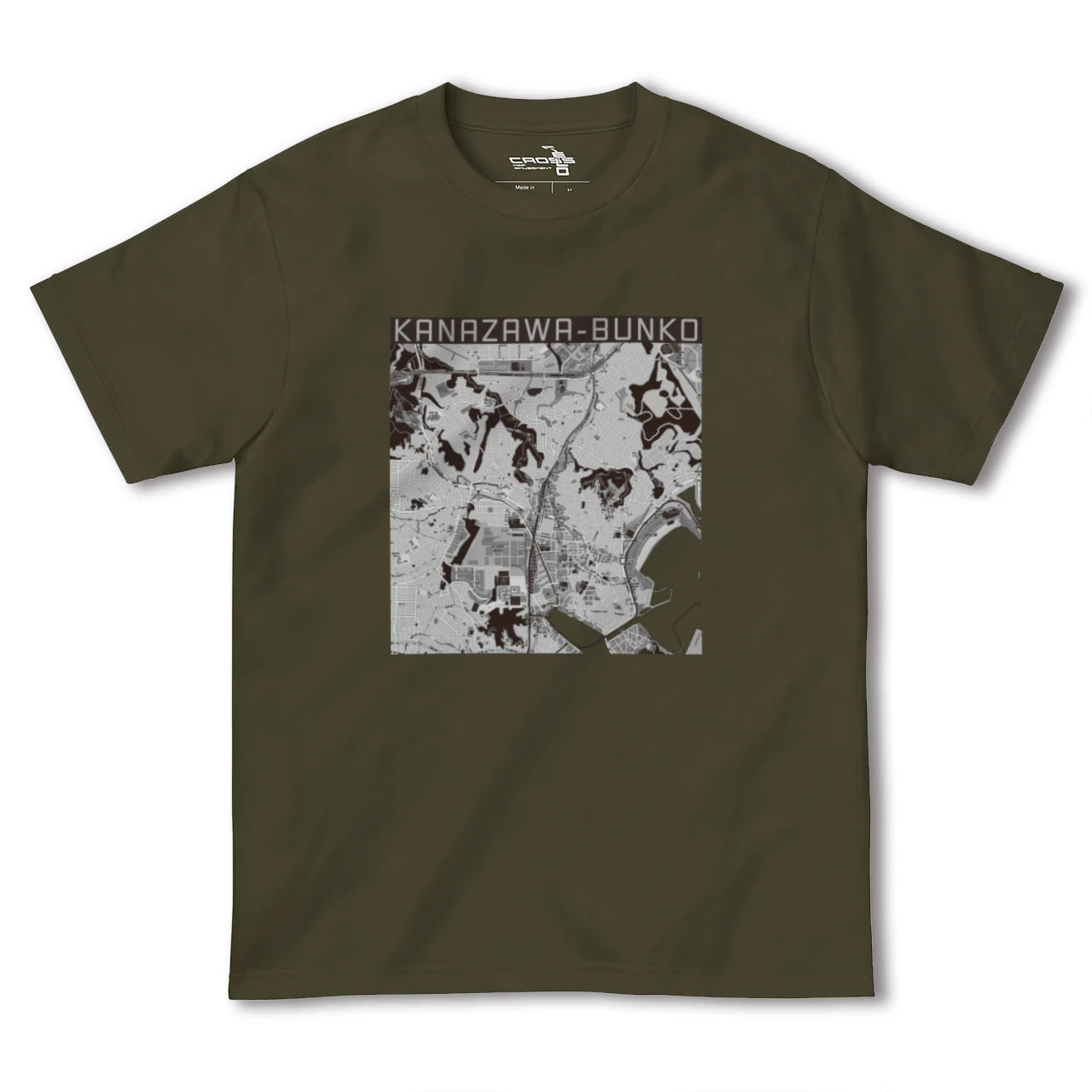【金沢文庫(神奈川県)】地図柄ヘビーウェイトTシャツ