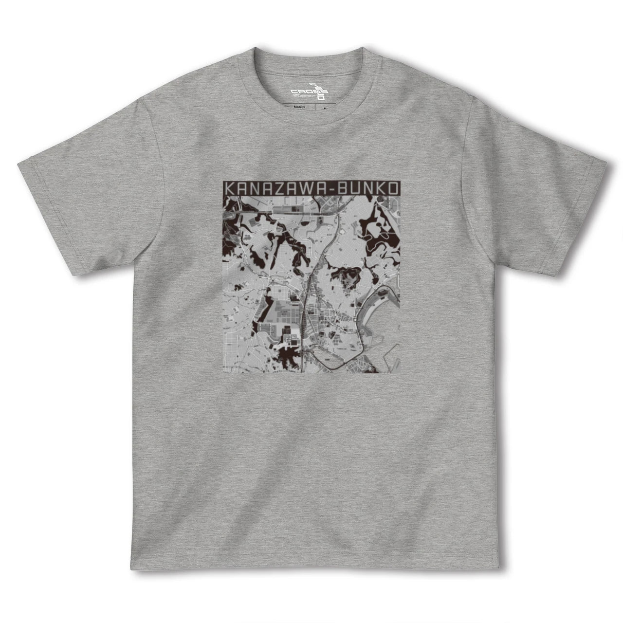 【金沢文庫(神奈川県)】地図柄ヘビーウェイトTシャツ
