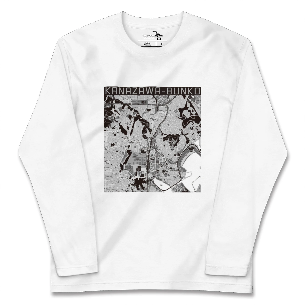 【金沢文庫(神奈川県)】地図柄ロングスリーブTシャツ