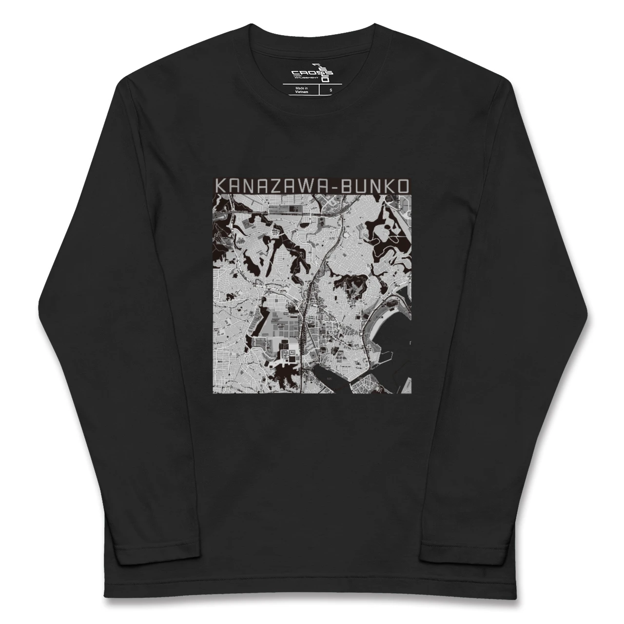 【金沢文庫(神奈川県)】地図柄ロングスリーブTシャツ