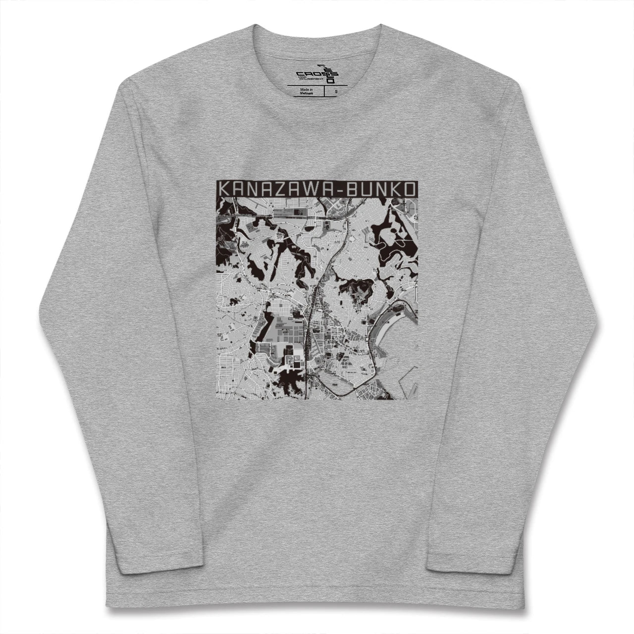 【金沢文庫(神奈川県)】地図柄ロングスリーブTシャツ