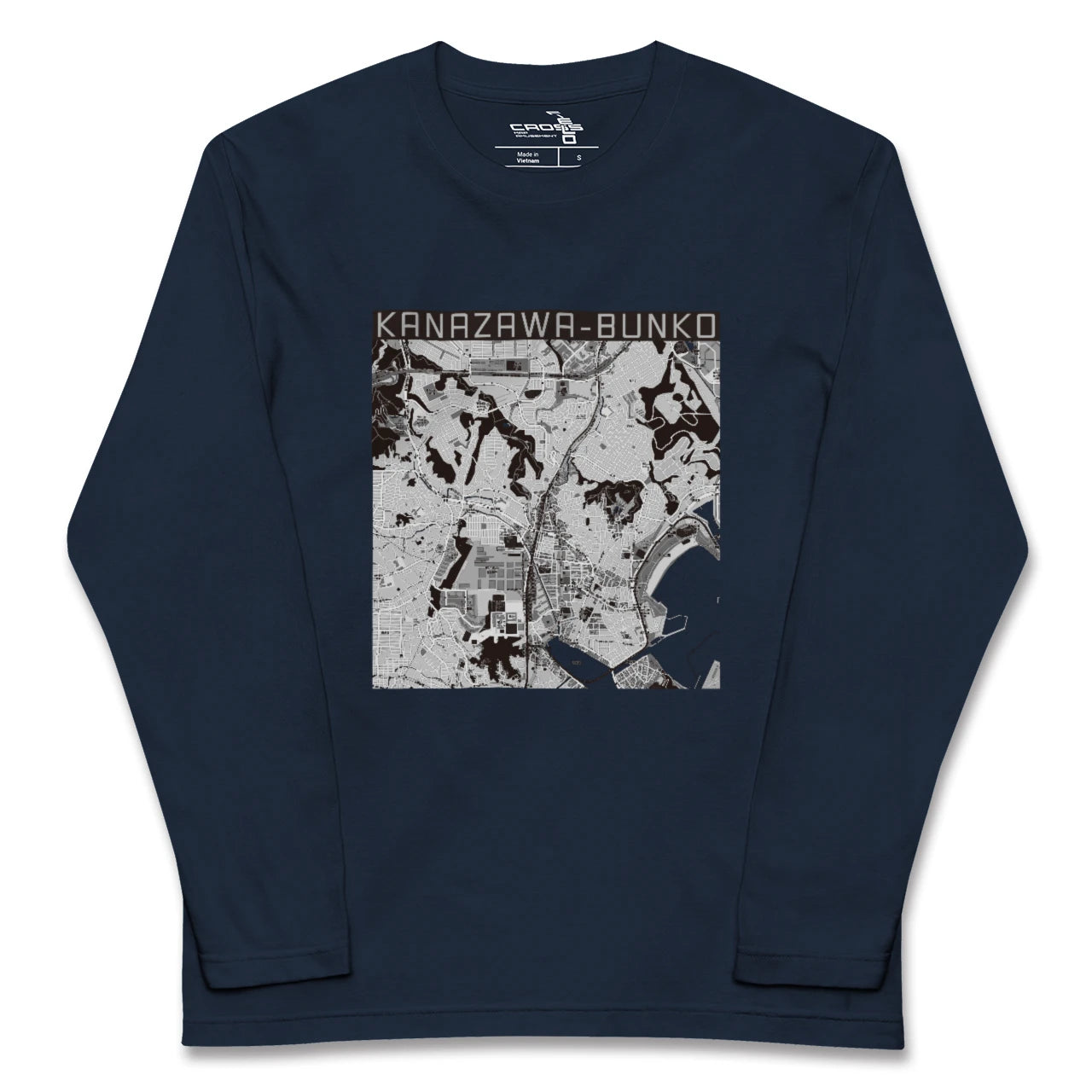 【金沢文庫(神奈川県)】地図柄ロングスリーブTシャツ