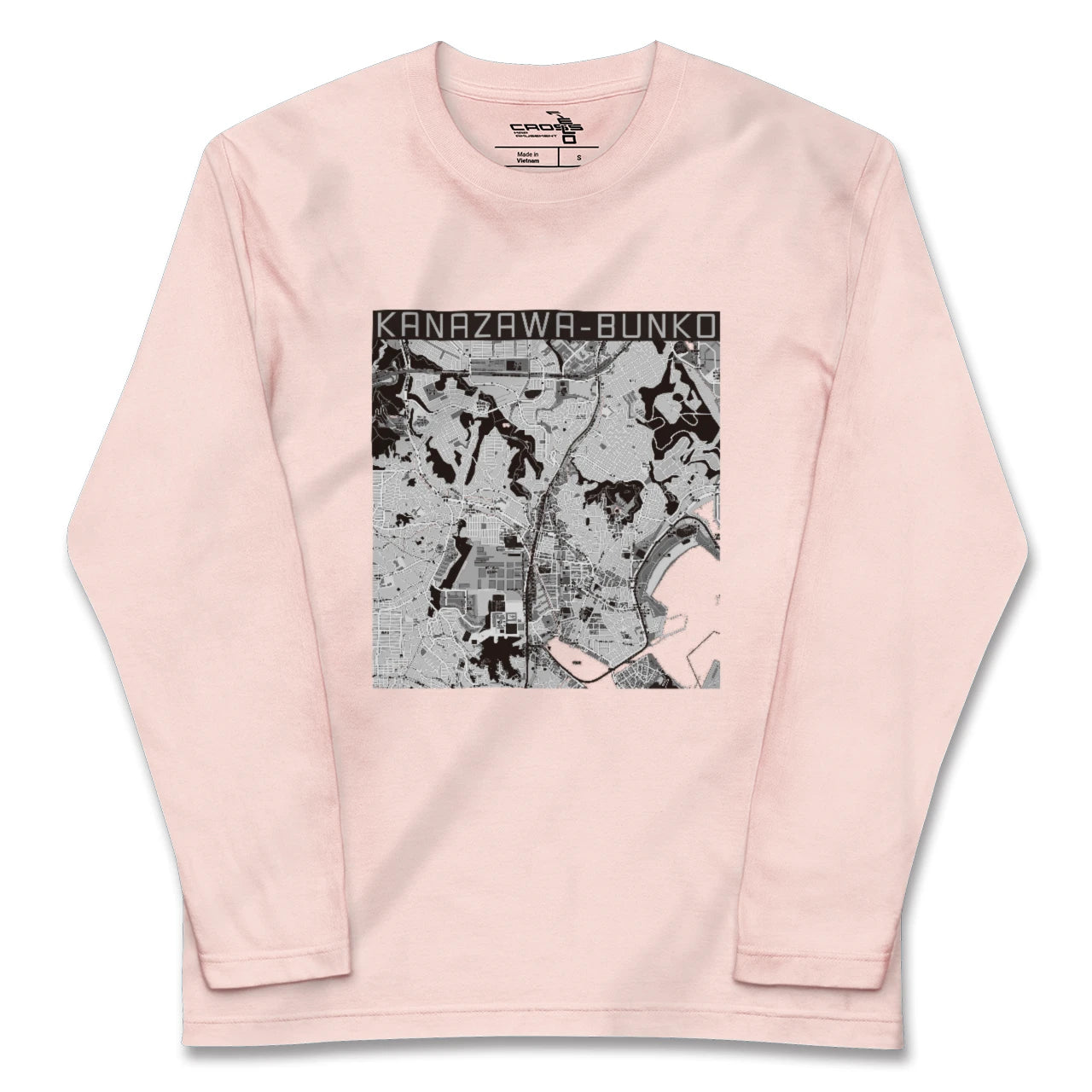 【金沢文庫(神奈川県)】地図柄ロングスリーブTシャツ