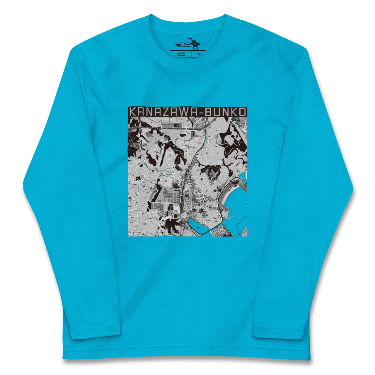 【金沢文庫(神奈川県)】地図柄ロングスリーブTシャツ