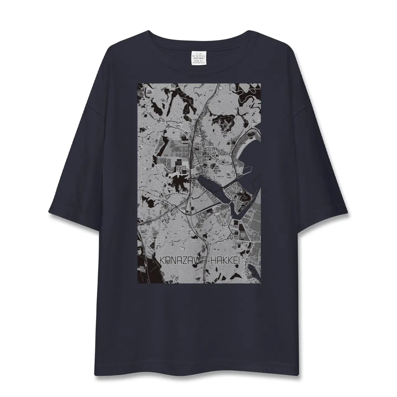 【金沢八景(神奈川県)】地図柄ビッグシルエットTシャツ