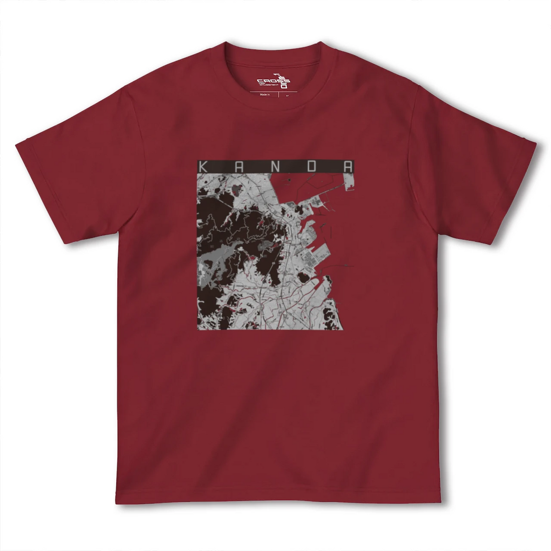 【苅田(福岡県)】地図柄ヘビーウェイトTシャツ