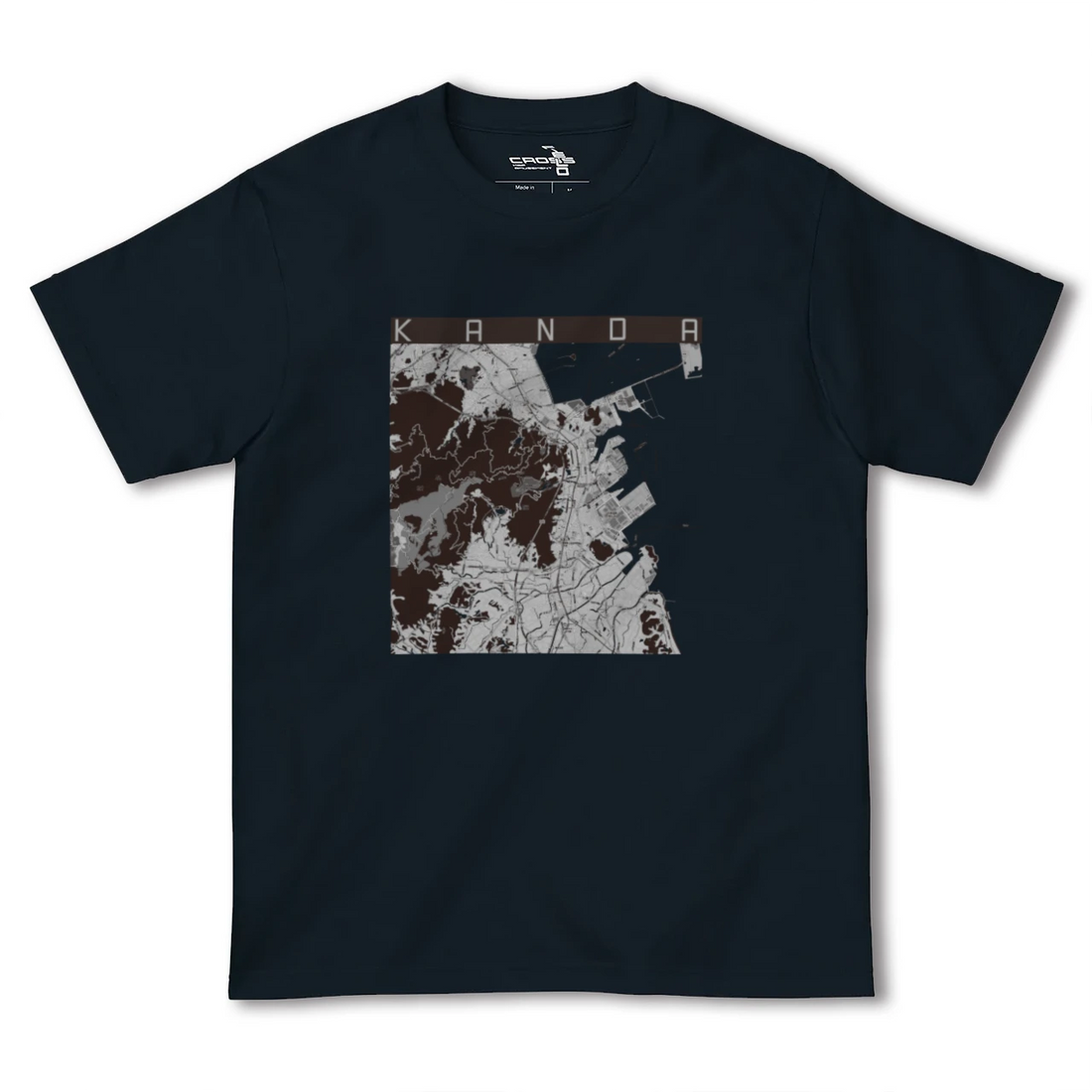 【苅田(福岡県)】地図柄ヘビーウェイトTシャツ