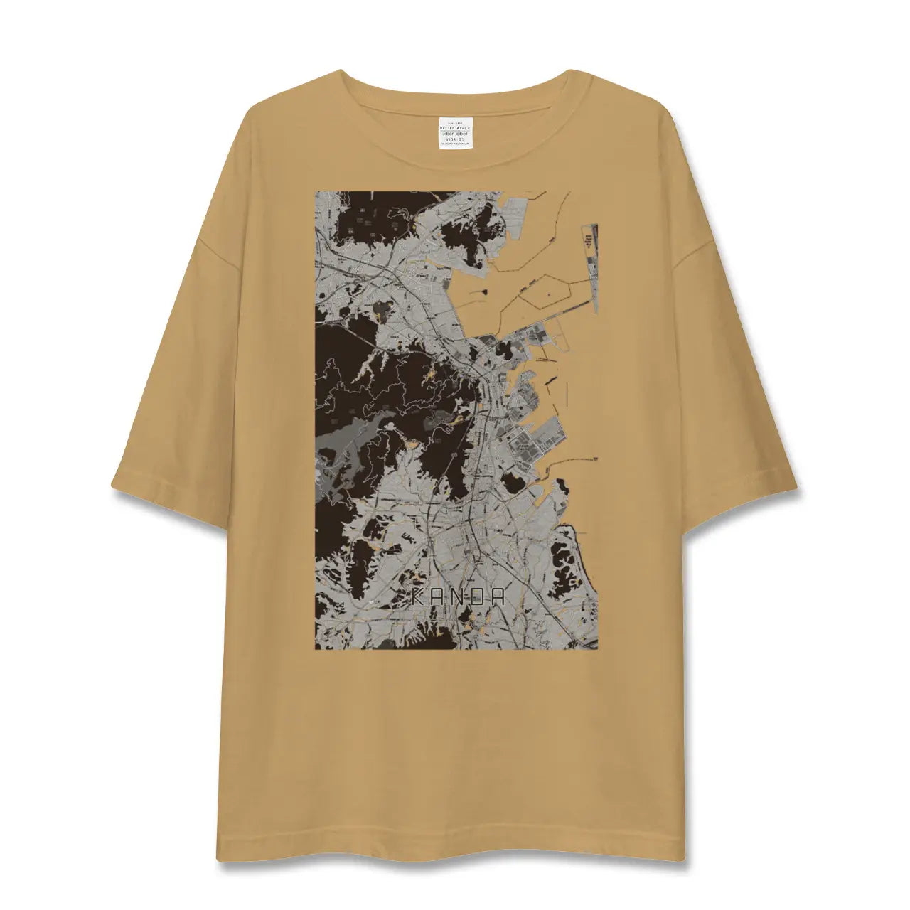 【苅田(福岡県)】地図柄ビッグシルエットTシャツ