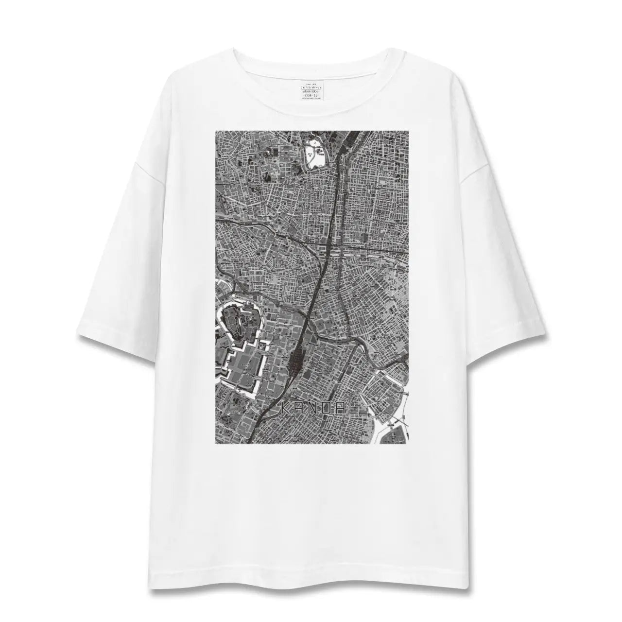 【神田(東京都)】地図柄ビッグシルエットTシャツ