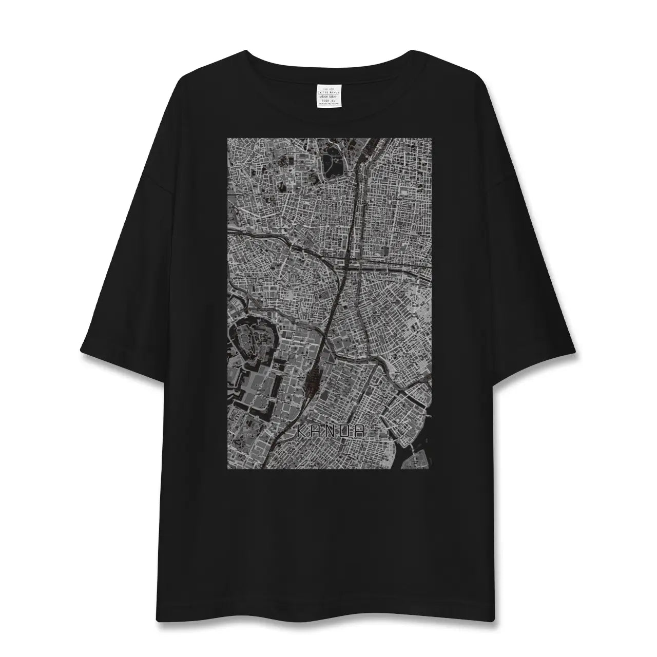 【神田(東京都)】地図柄ビッグシルエットTシャツ